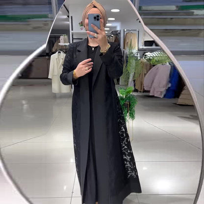 Hollow Out Casual Trench Coat