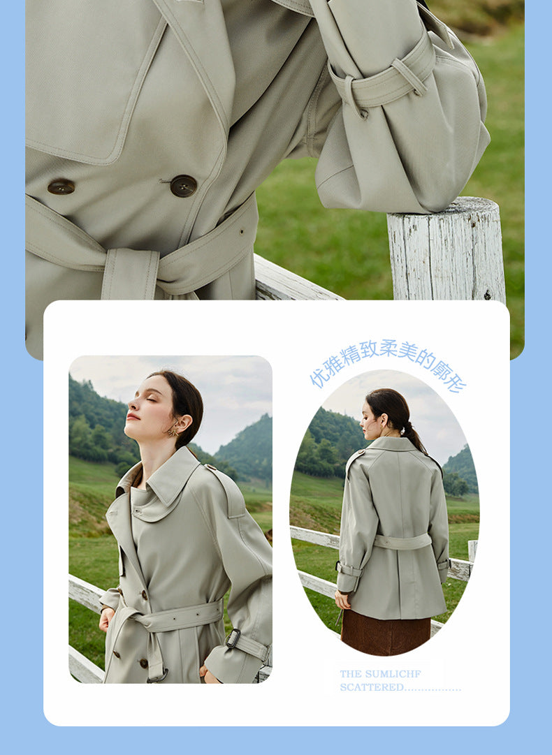 Elegant Mid-Length Trench Coat
