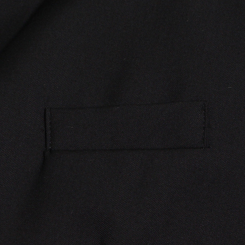 Denim Splicing Slim Blazer