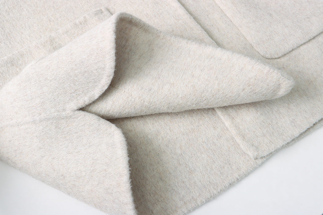Woolen Hooded Cape Coat
