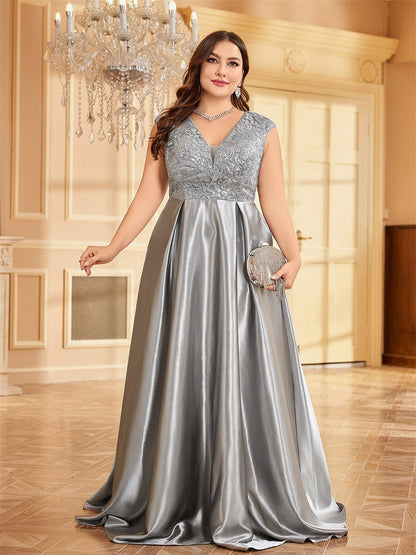 Sleeveless A Line Formal Gown Cocktail Evening Dress Special Occasion Gray