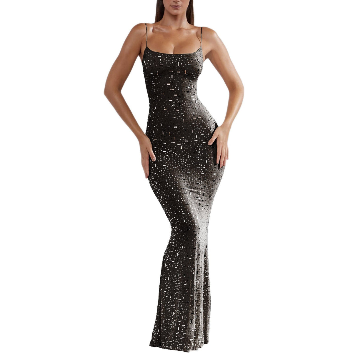 Sequined Ball Gown Black