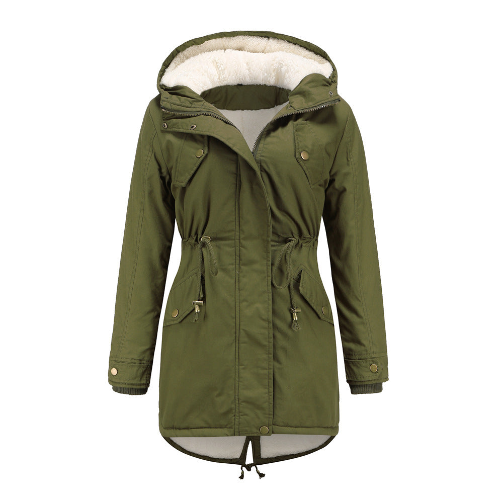 Cotton-Padded Casual Jacket Green