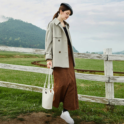Elegant Mid-Length Trench Coat
