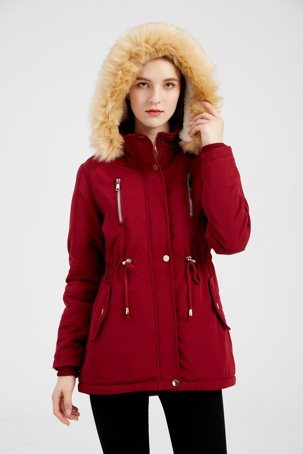 Lambskin Fleece Padded Loose Parkas