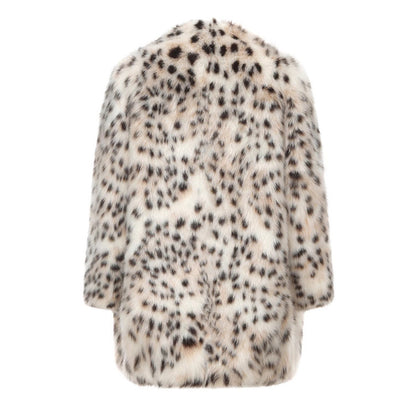 Faux Fur Tigercat Loose Trench Coat