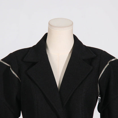 Zipper Asymmetric High-Grade Blazer