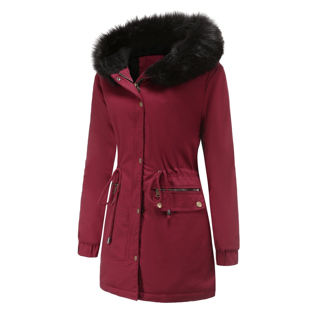 Fleece Lined Hooded Parka Jacket
