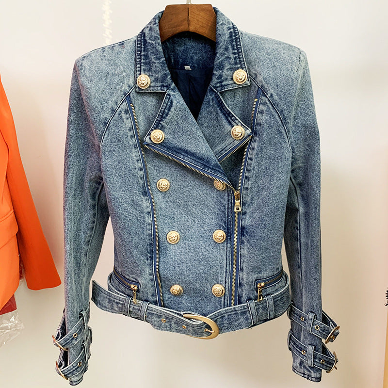 Denim Washed Blazer Blue