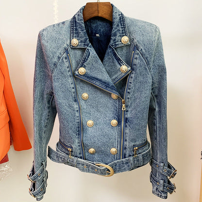 Denim Washed Blazer Blue