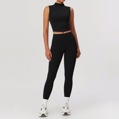 Fitted Active Yoga Set Black1