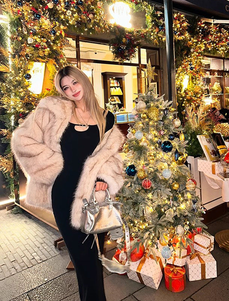 Faux Fur Mid-Length Jackets