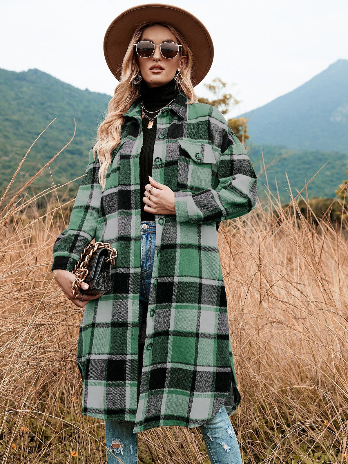 Plaid Long Coat