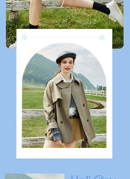 Elegant Mid-Length Trench Coat