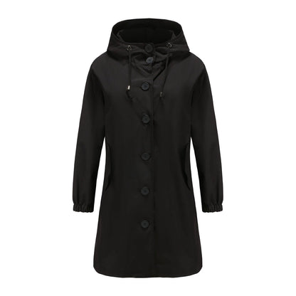 Waterproof Long Parkas Black
