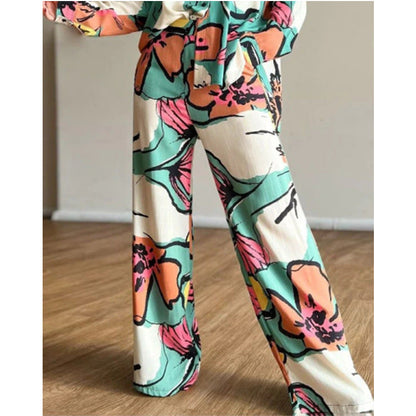 High Waist Wide Leg Pants Set