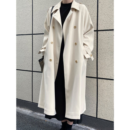 Draping Loose Trench Coat Beige