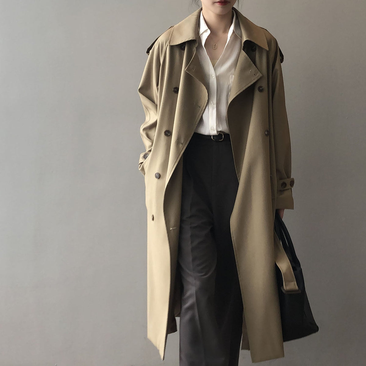 Elegant Loose-Fit Trench Coat
