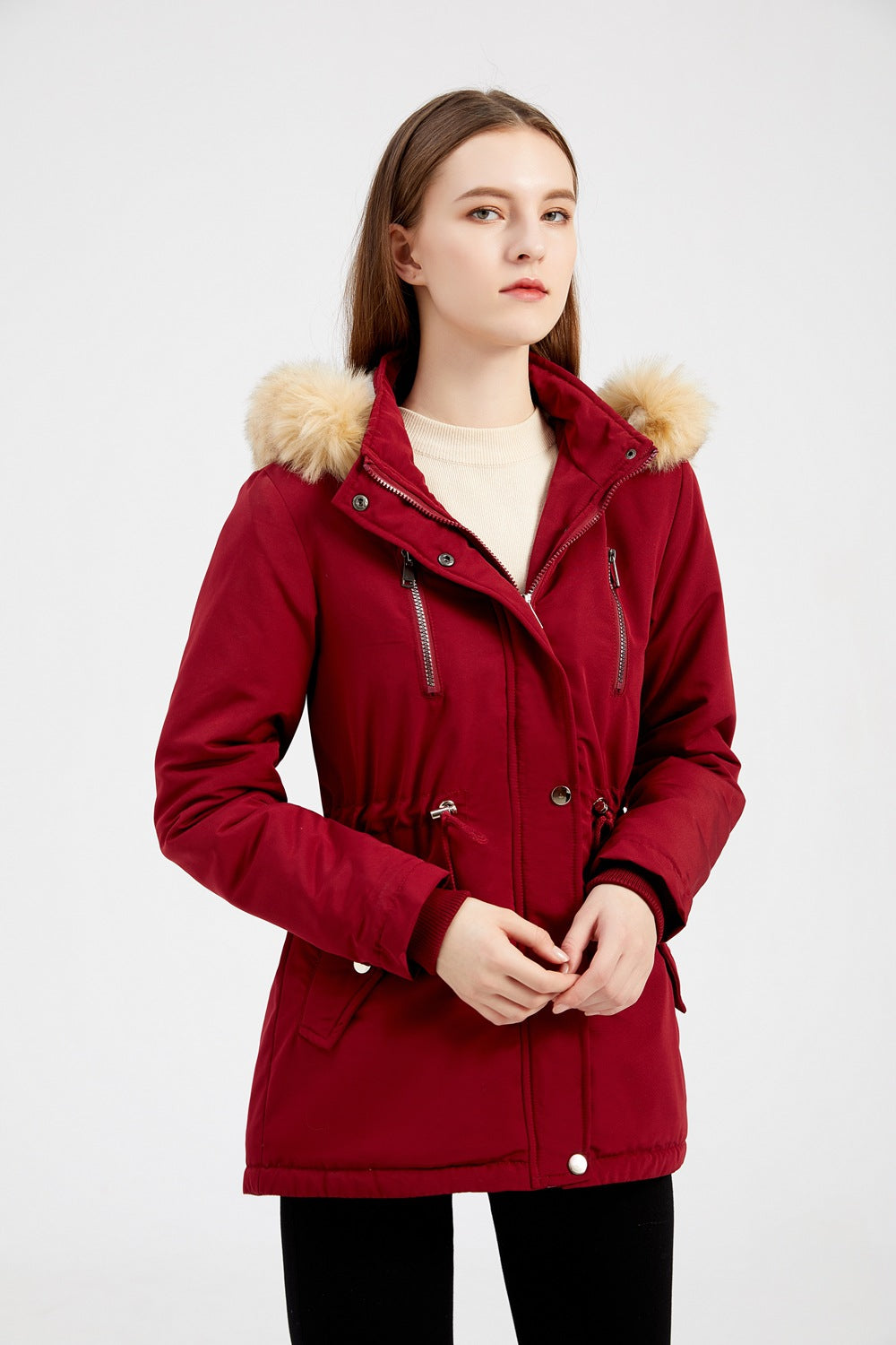 Lambskin Fleece Padded Loose Parkas