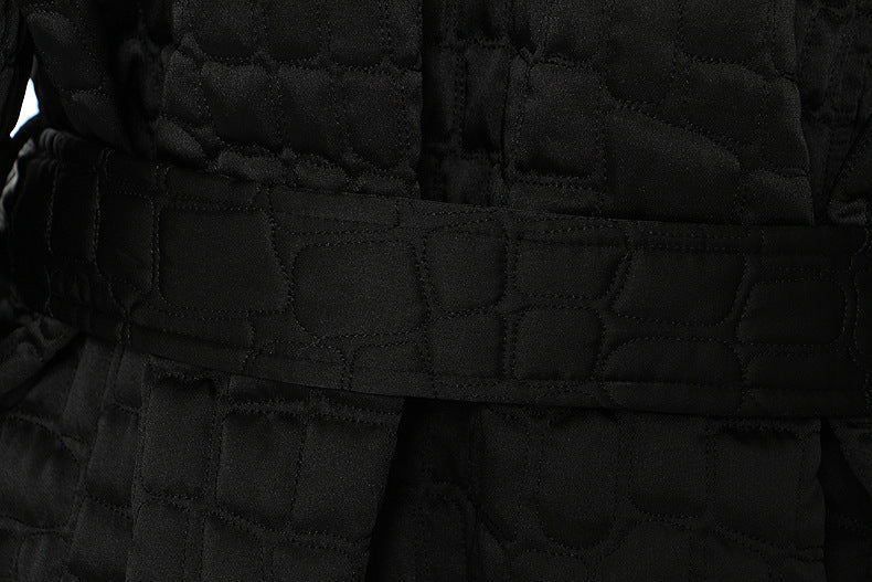 Quilted Cotton Cloak Coat