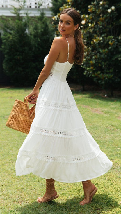 White Day to Night Midi Dress