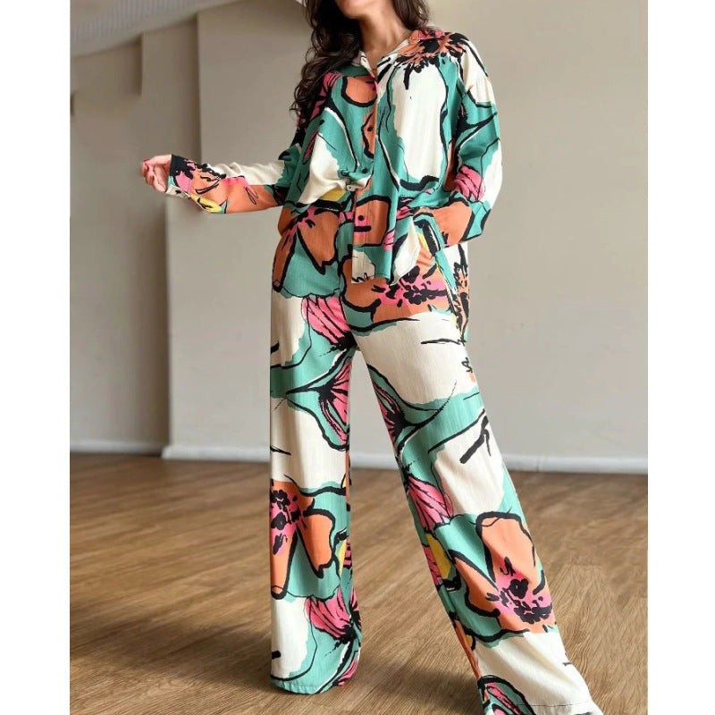 High Waist Wide Leg Pants Set Set
