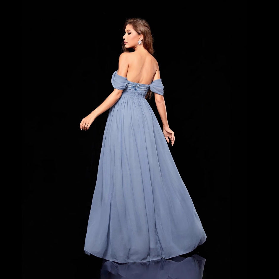 Off Shoulder Tube Top Evening Dress Special Occasion Birthday Party Evening Dress for Women