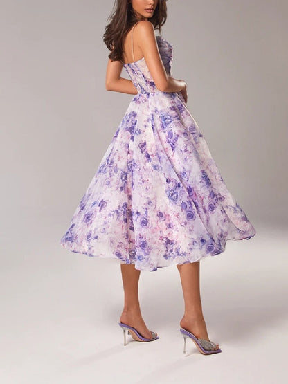 Sleeveless Printed Dress