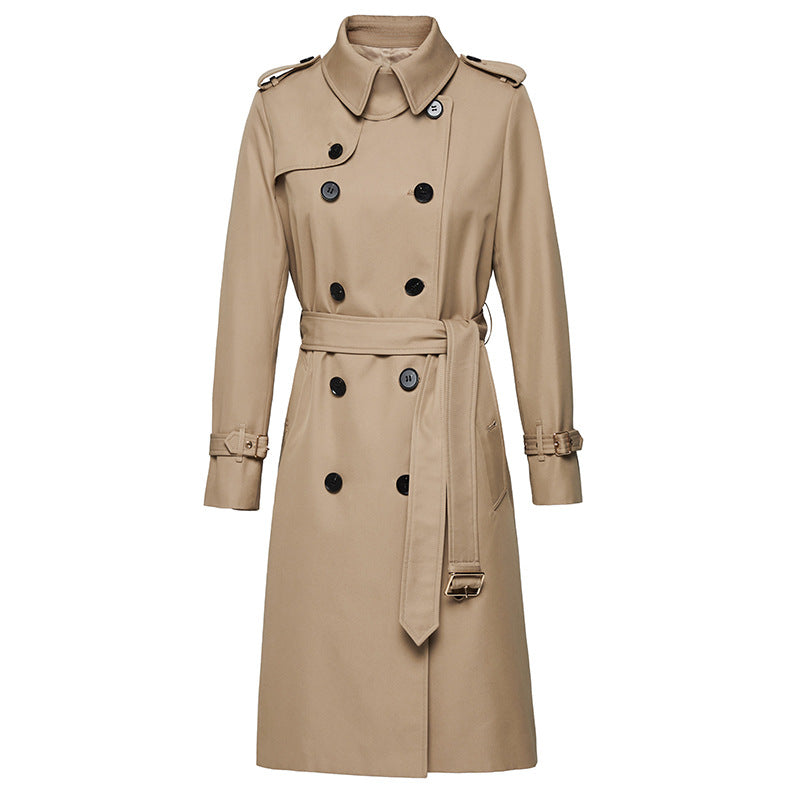 Khaki Slim Fit Trench Coat Khaki