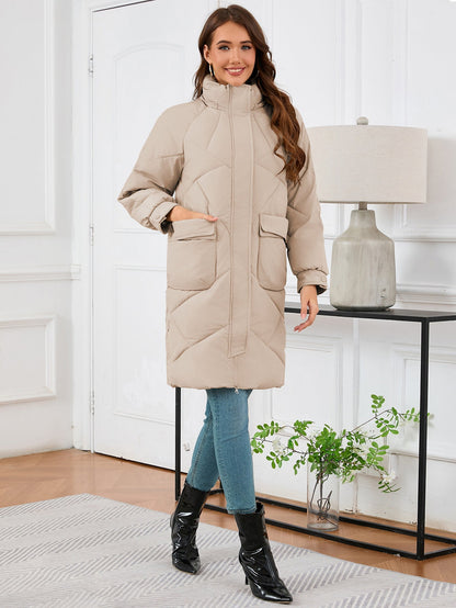 Hooded Slim-Fit Thermal Padded Coat