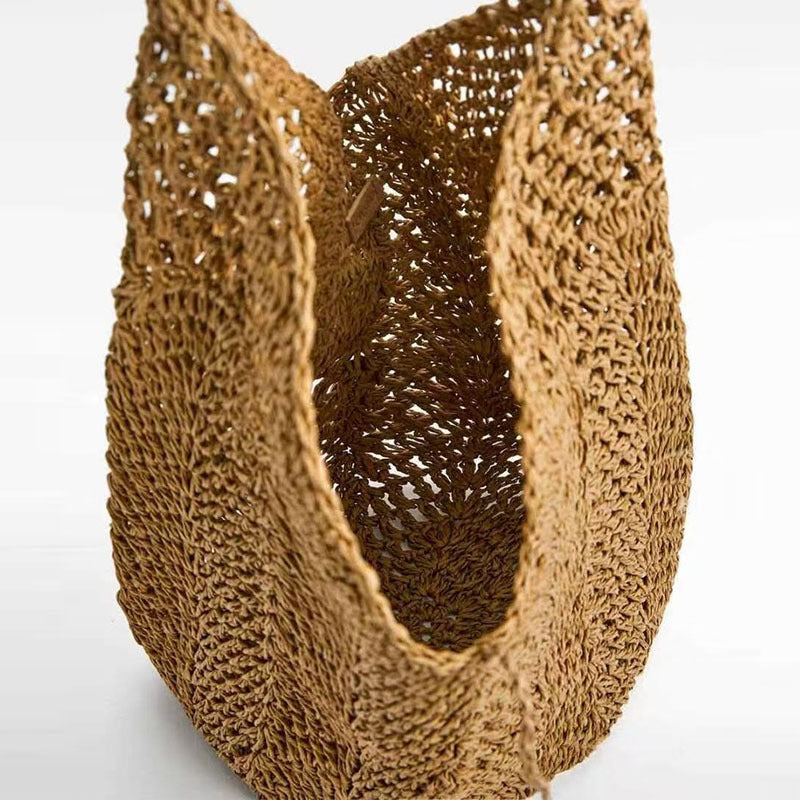 Shoulder Straw Bag Rattan Natural Fibers