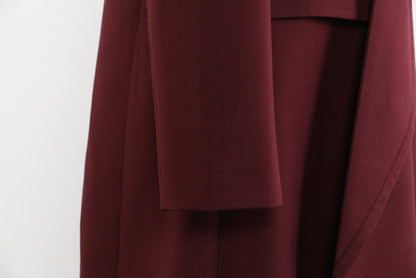 Angola Red Mid-Length Blazer Trench Coat