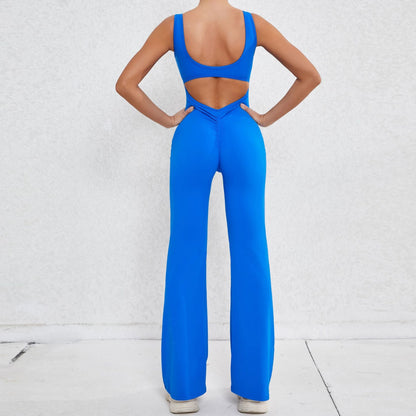 Sexy Open Back Jumpsuit Royal Blue