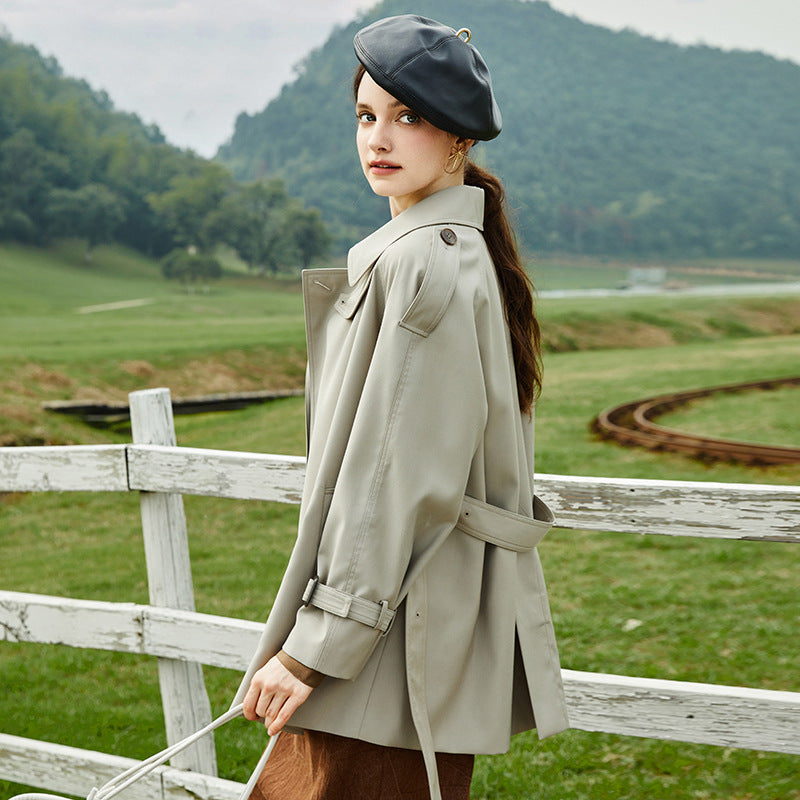 Elegant Mid-Length Trench Coat
