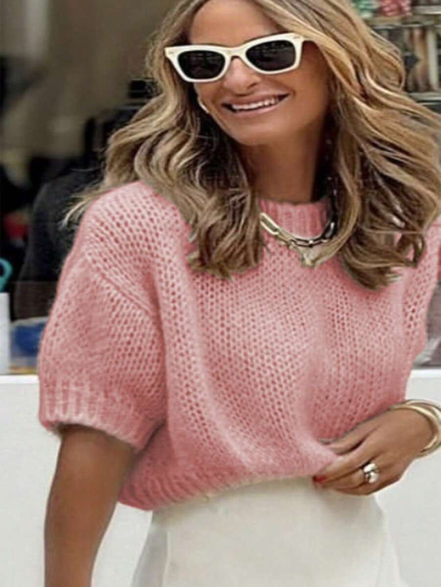 Clidress O Neck Knitting Sweater Top