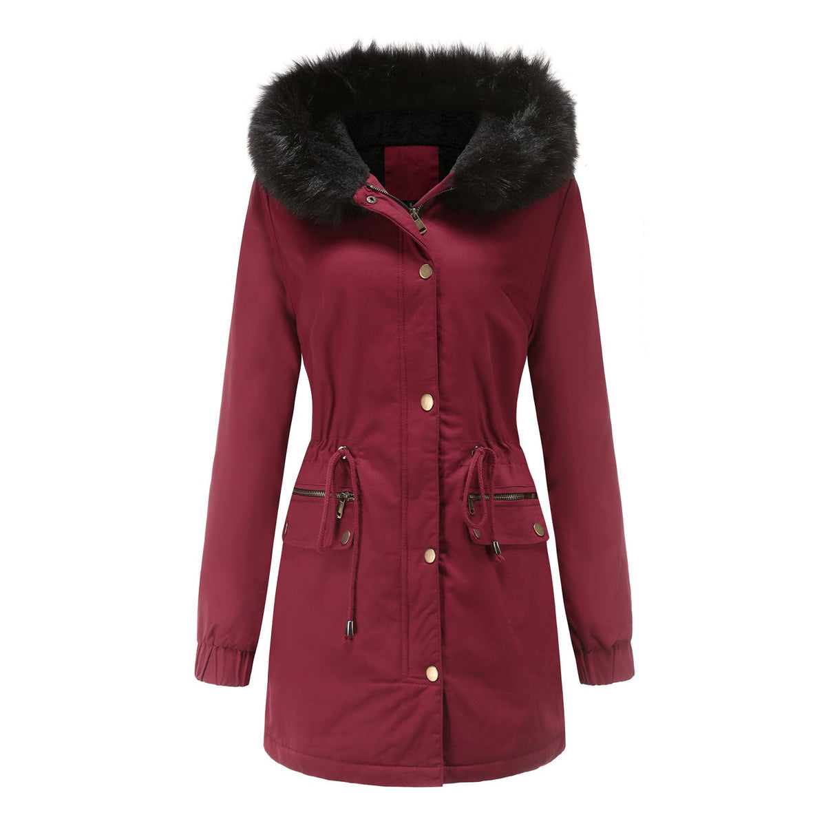 Fleece Lined Hooded Parka Jacket