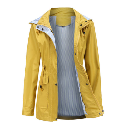Detachable Hood Windbreaker Mustard Yellow