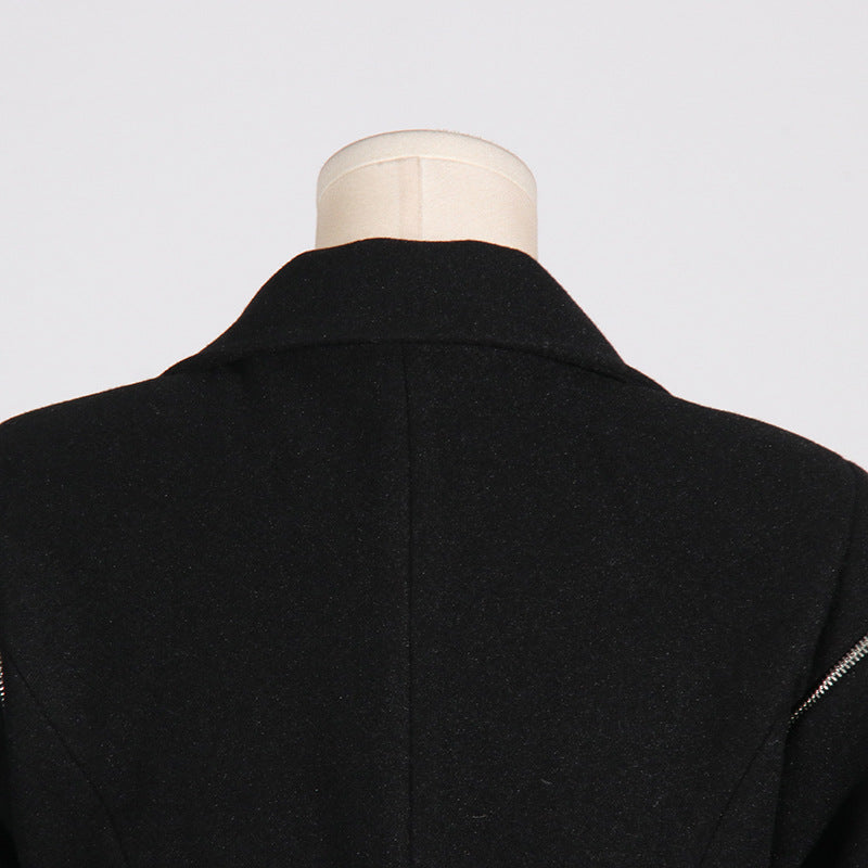 Zipper Asymmetric High-Grade Blazer