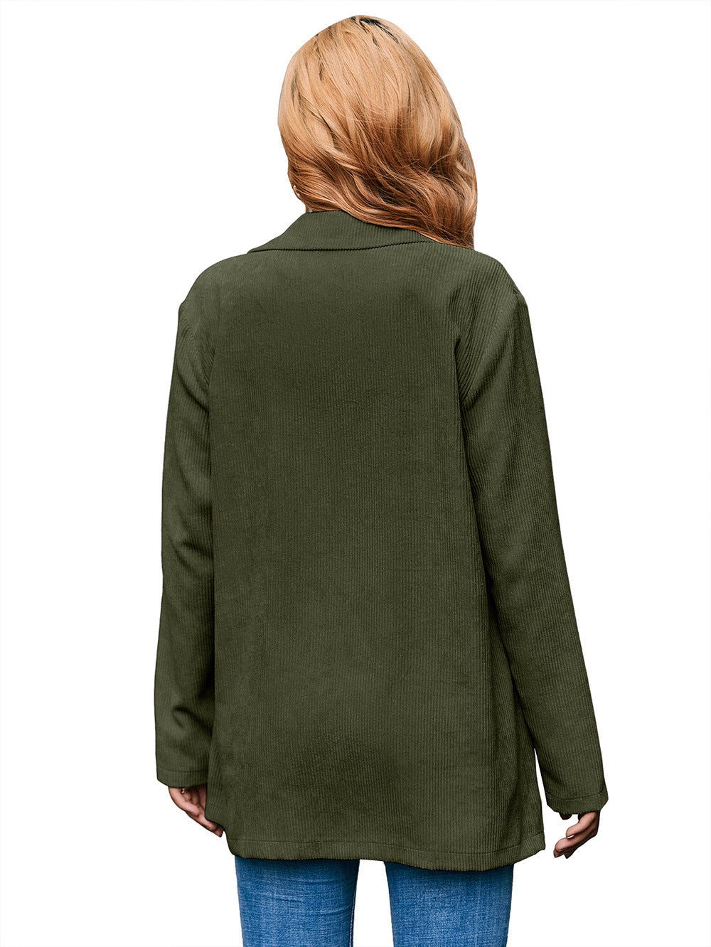 Corduroy Single-Breasted Blazer