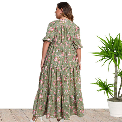 Casual Bohemian Print Loose Dress