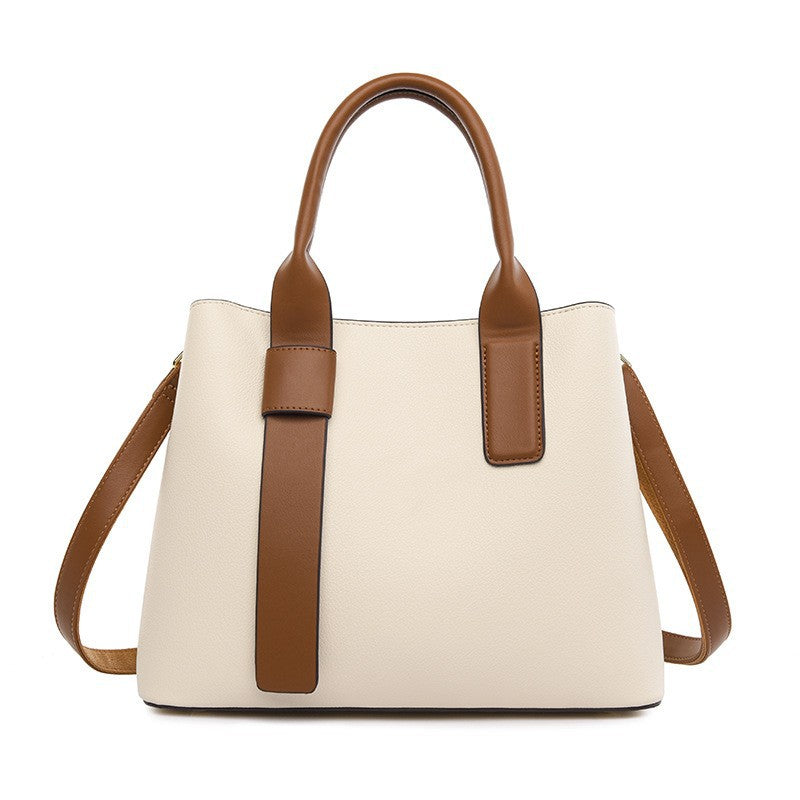 Day to Night Large Handbag Shoulder Bag One Size Beige with Brown