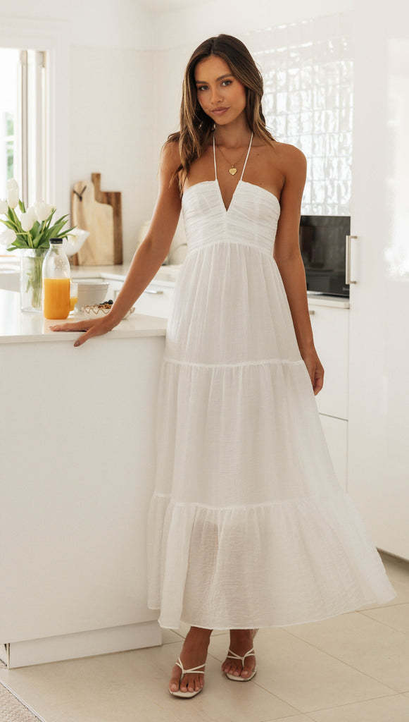 Sexy Day to Night Ankle Length Dress White