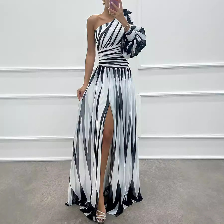Exotic Printed Maxi Dress White