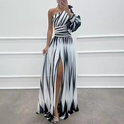 Exotic Printed Maxi Dress White