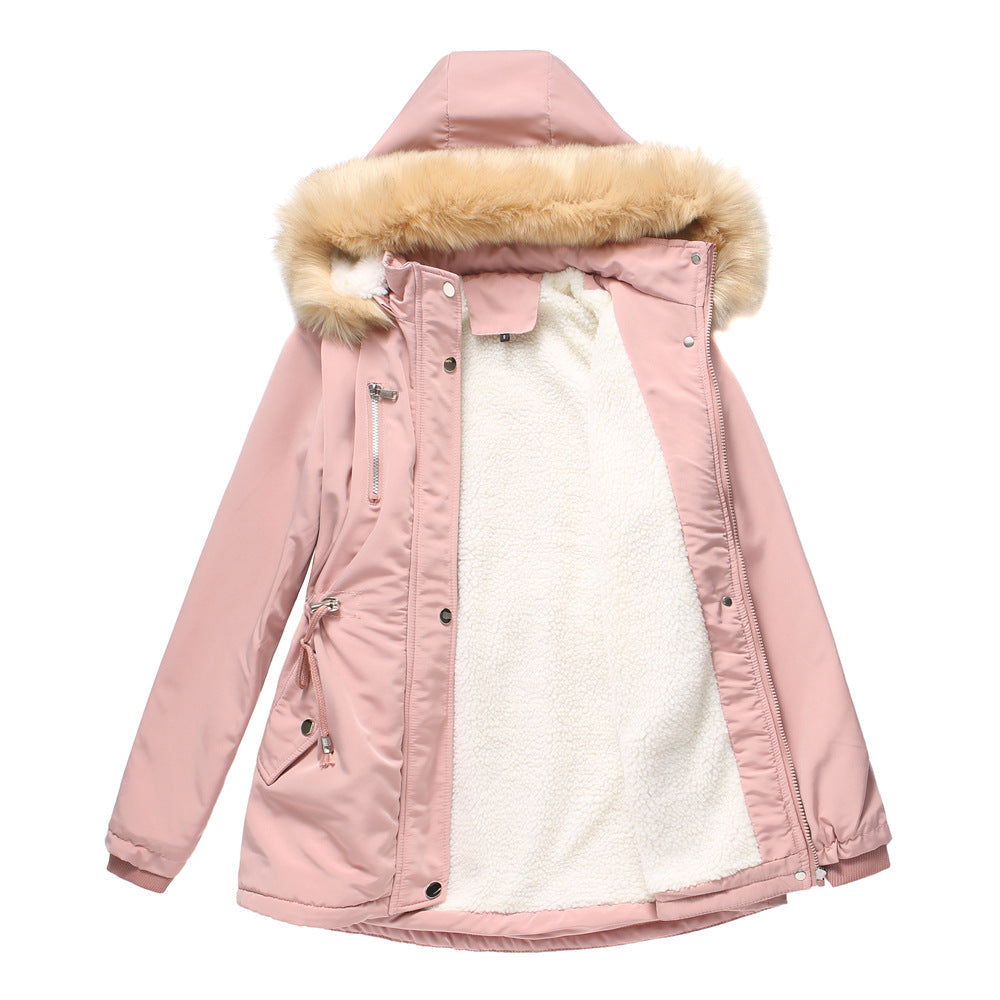 Lambskin Fleece Padded Loose Parkas