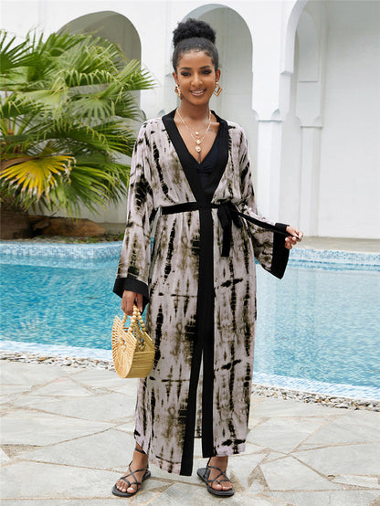 Aksara Cardigan Kaftan One Size Coffee