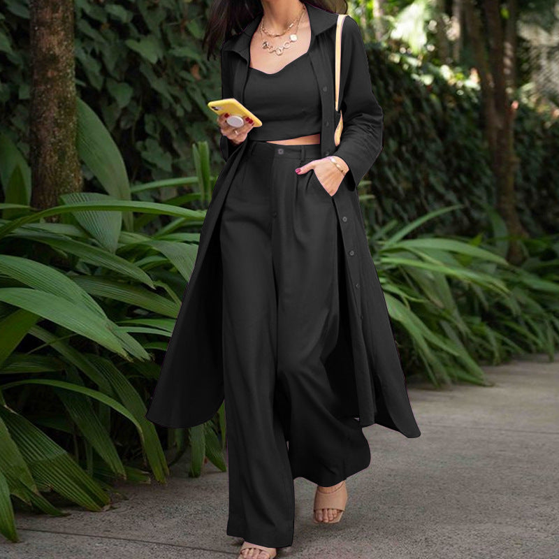 Trench Coat Suit Black
