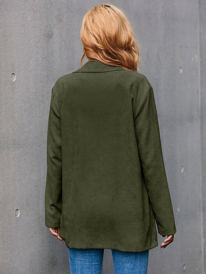 Corduroy Single-Breasted Blazer