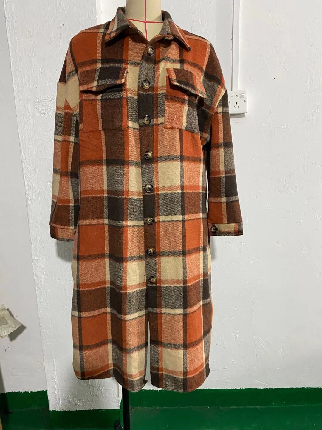 Plaid Long Coat