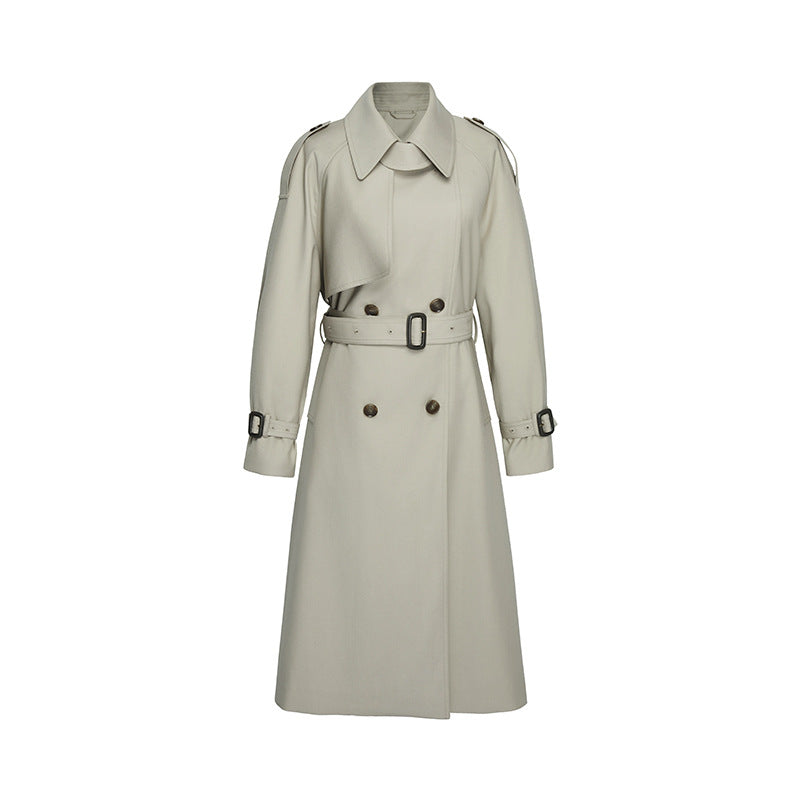 Non Ironing Casual Trench Coat Moonlight Gray